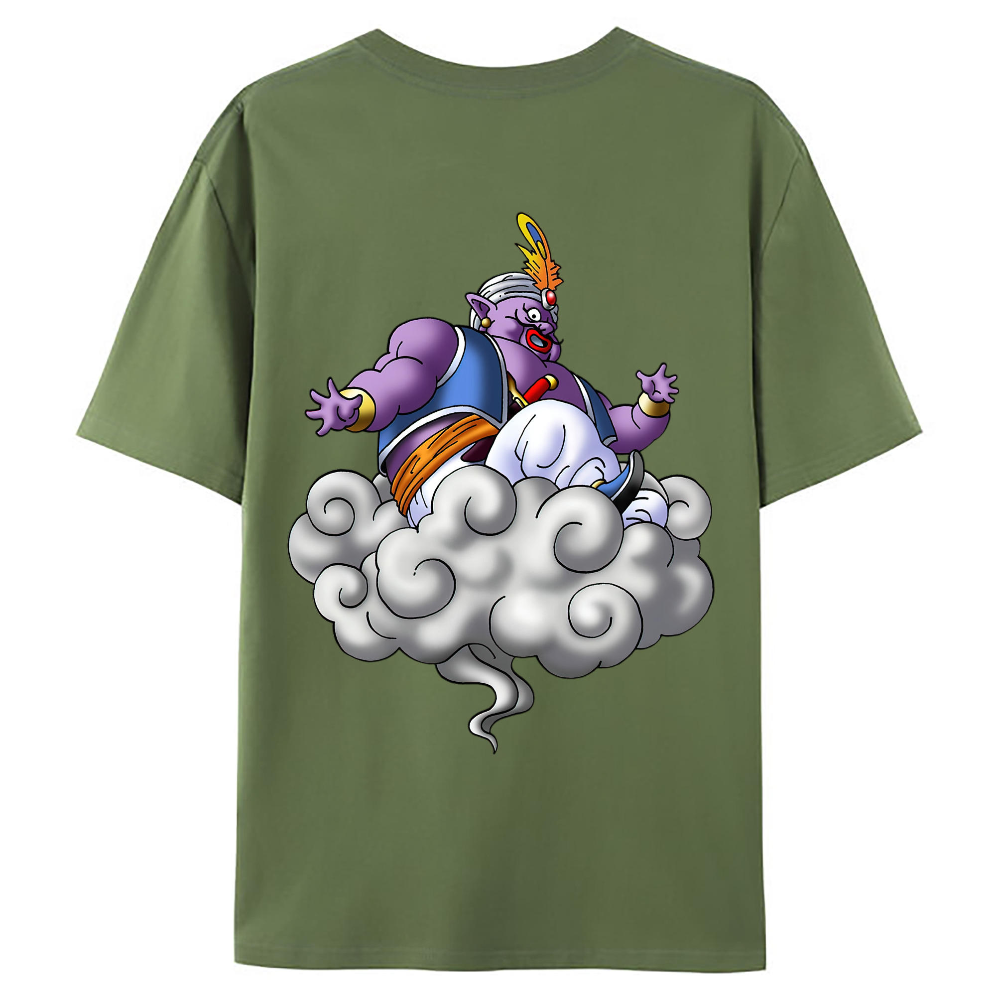 （画像用） ドラゴンクエスト Doragon Kuesuto Dragon Quest 綿100％ メンズ半袖Tシャツ（バックプリント） 通気性